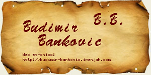 Budimir Banković vizit kartica